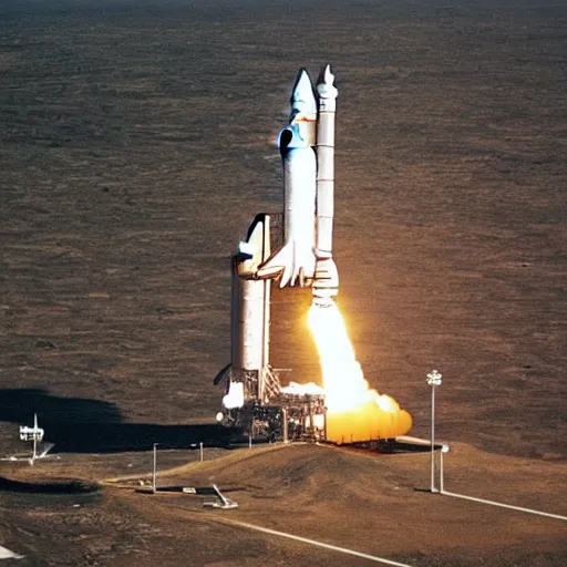 Image similar to “award winning space shuttle launch photograph, 4K, ultra realistic”