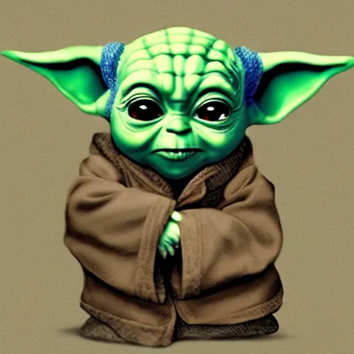 Prompt: baby yoda as grandpa in the the munsters ( tv ), digital art