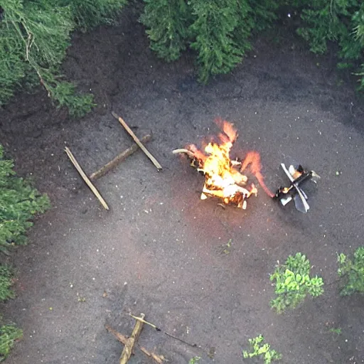 Image similar to quadcopter view of the fire