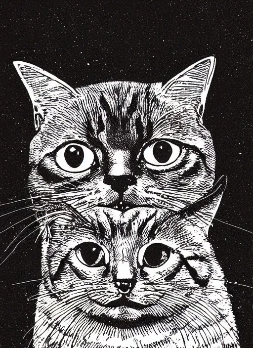 Image similar to cat woodcut print by Samuel Jessurun de Mesquita