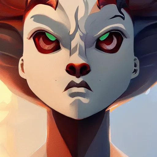 Image similar to face icon stylized minimalist gargoyles, loftis, cory behance hd by jesper ejsing, by rhads, makoto shinkai and lois van baarle, ilya kuvshinov, rossdraws global illumination