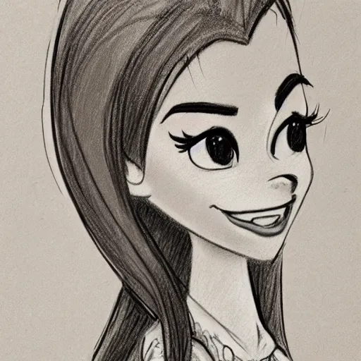 Image similar to milt kahl pencil sketch of victoria justice disney style