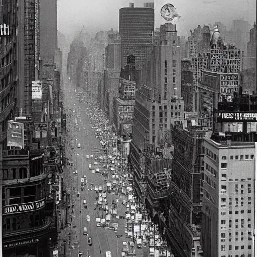 Image similar to view of buildings in times square, new york, new york city 1 9 4 4 by andreas feininger life picture collection