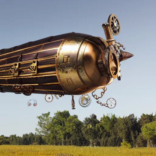 Image similar to steampunk clockwork flying airship Canon DSLR 35mm 8k product photo