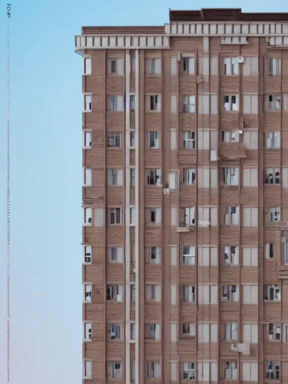 Image similar to soviet apartment building building, beautiful detailed miniature, isometric, 3d render, octane unreal render, ultra realistic, studio lighting, super detailed, 4k, simple