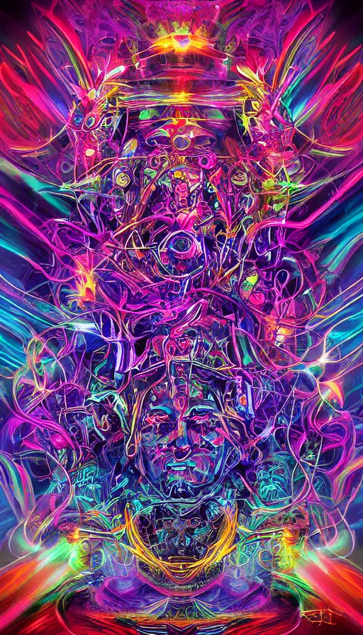 Image similar to psytrance artwork, by jesper esjing