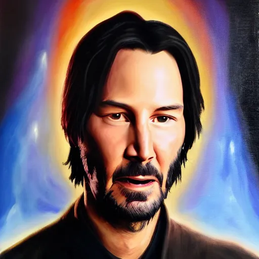 Prompt: Keanu Reeves as a Jedi in Star wars, oil painting, 4K