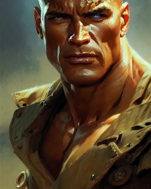 Image similar to fierce doc savage, fantasy character portrait, ultra realistic, concept art, intricate details, highly detailed by greg rutkowski, gaston bussiere, craig mullins, simon bisley