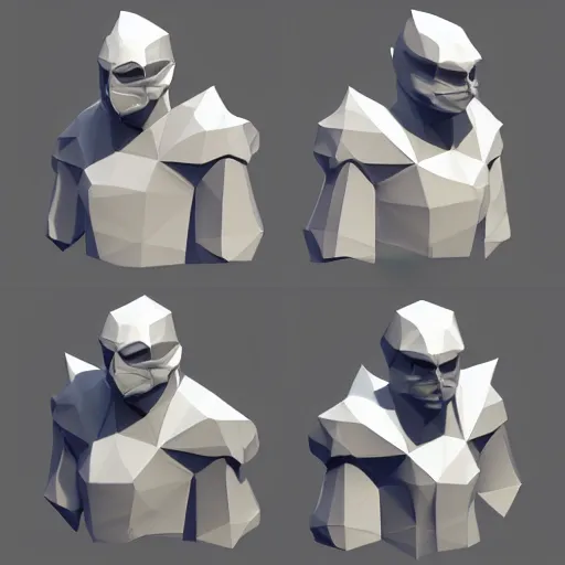 Image similar to kitbashing component, based on low poly convex shape, symmetric, unreal engine