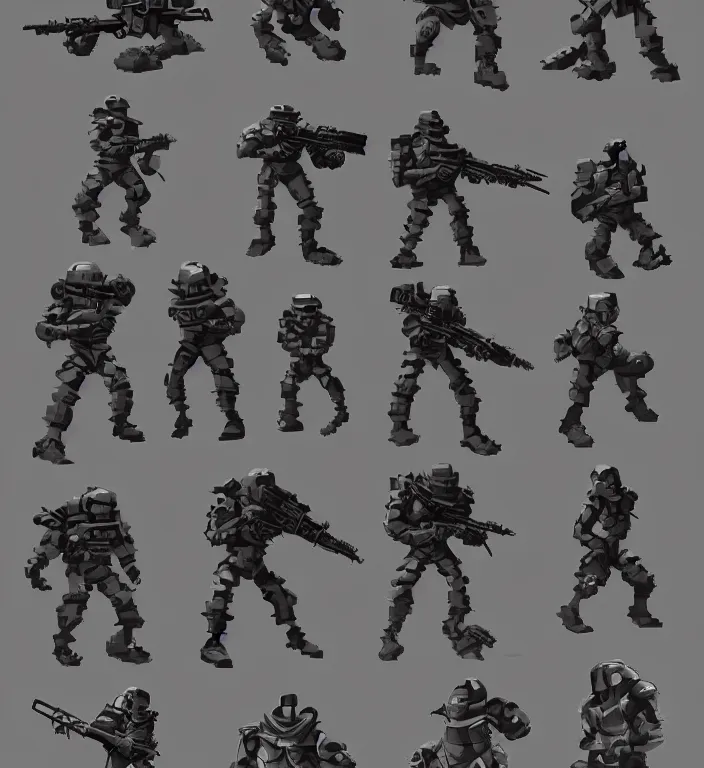 Prompthunt: D Shooter Game Concept Art Sprite Sheet!!!,, 49% Off