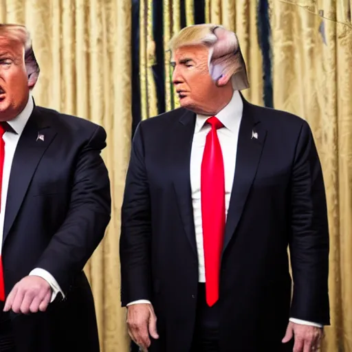 Image similar to 4k Photo of Alex Jones Donald Trump on January 6th , award winning