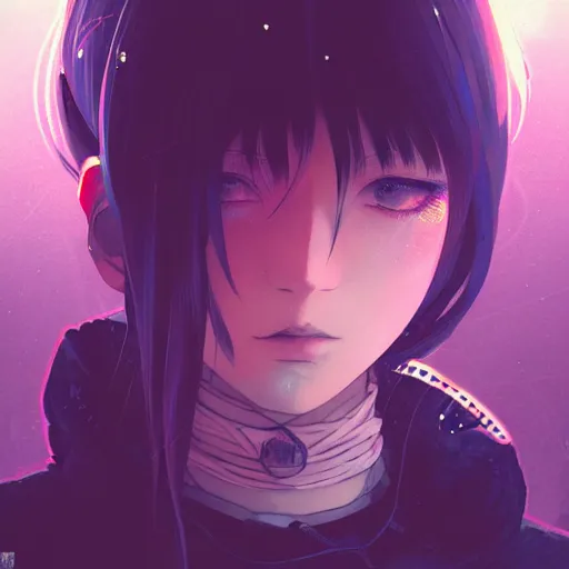 Prompt: by kyoto animation, cool girl wearing cyberpunk intricate streetwear, beautiful, detailed symmetrical close up portrait, intricate complexity, in the style of artgerm and ilya kuvshinov, cell shaded, 4 k, concept art, by wlop, krenz cushart, greg rutkowski, pixiv. cinematic dramatic atmosphere, cinematic lighting, studio quality