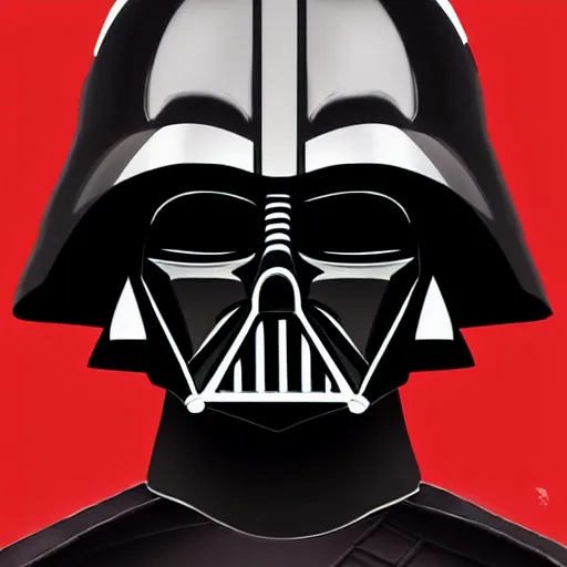 Prompt: portrait of darth vader in samurai style, highly detailed, centered, digital painting