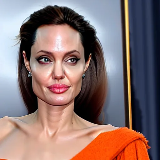 Image similar to angelina jolie starring as an orange