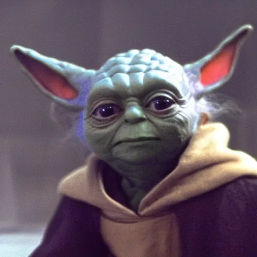 Image similar to a still of darth yoda in the film star wars the empire strikes back