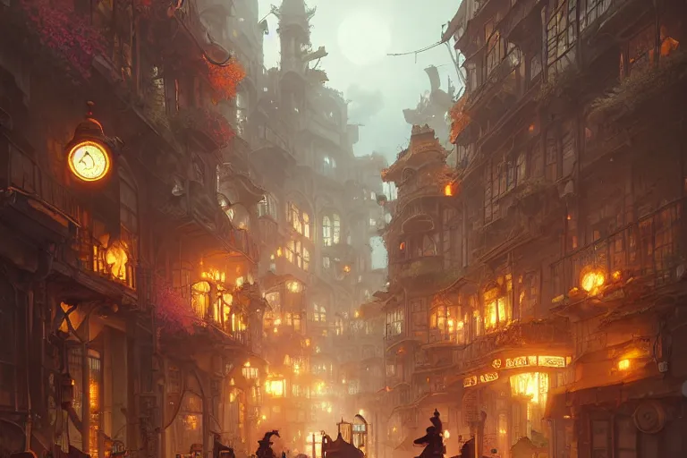 Image similar to steampunk city, apricot flower, unreal engine, fantasy art by greg rutkowski, loish, rhads, ferdinand knab, makoto shinkai and lois van baarle, ilya kuvshinov, rossdraws, tom bagshaw, global illumination, radiant light, detailed and intricate environment