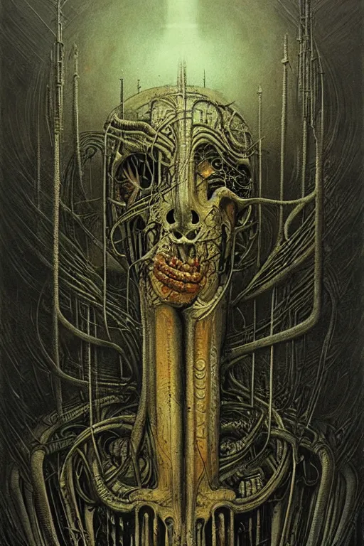 Prompt: travel poster by giger, zdzisław beksinski, greg rutkowski