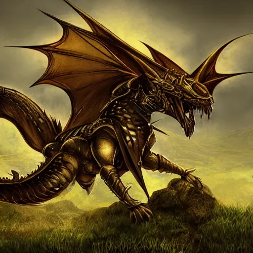 armored dragon art