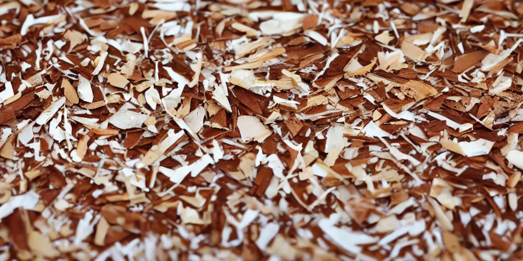 Prompt: the coconut bark for the kitchen floor,, silly, coconut, laughing,