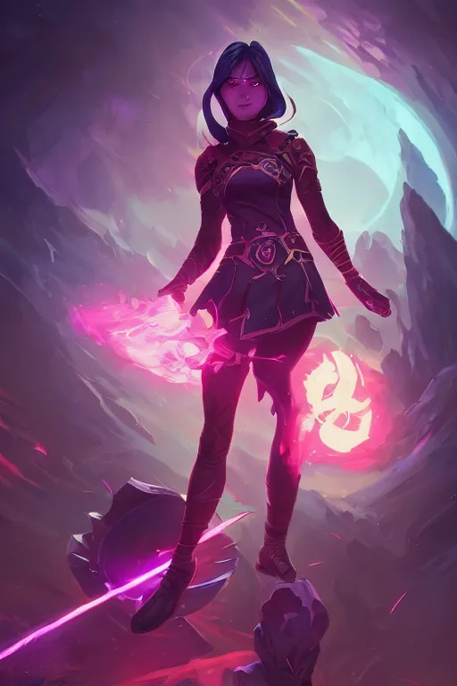 Prompt: bel'veth league of legends wild rift hero champions arcane magic digital painting bioluminance alena aenami artworks in 4 k design by lois van baarle by sung choi by john kirby artgerm style pascal blanche and magali villeneuve mage fighter assassin