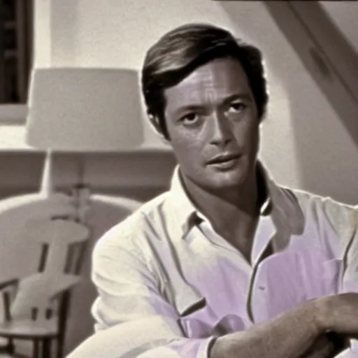Prompt: maurice ronet in purple noon