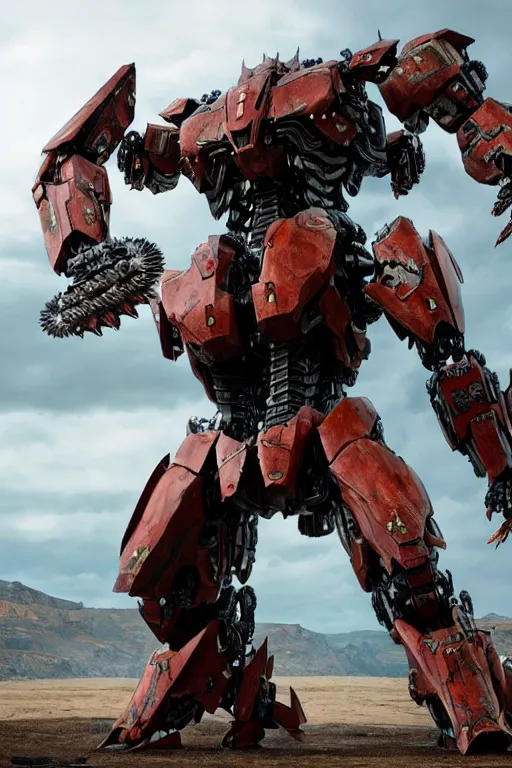 Image similar to cinematic still in westworld and pacific rim movie and ps 5 game machine warrior 5, intricate ornate humanoid mecha warrior,