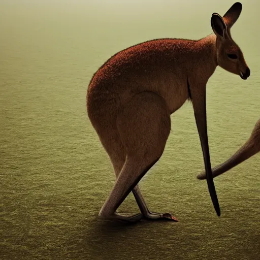 Prompt: huge Kangaroo trending on Artstation, 8K artistic photography