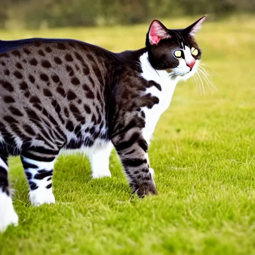 Image similar to a feline cow - cat - hybrid, animal photography