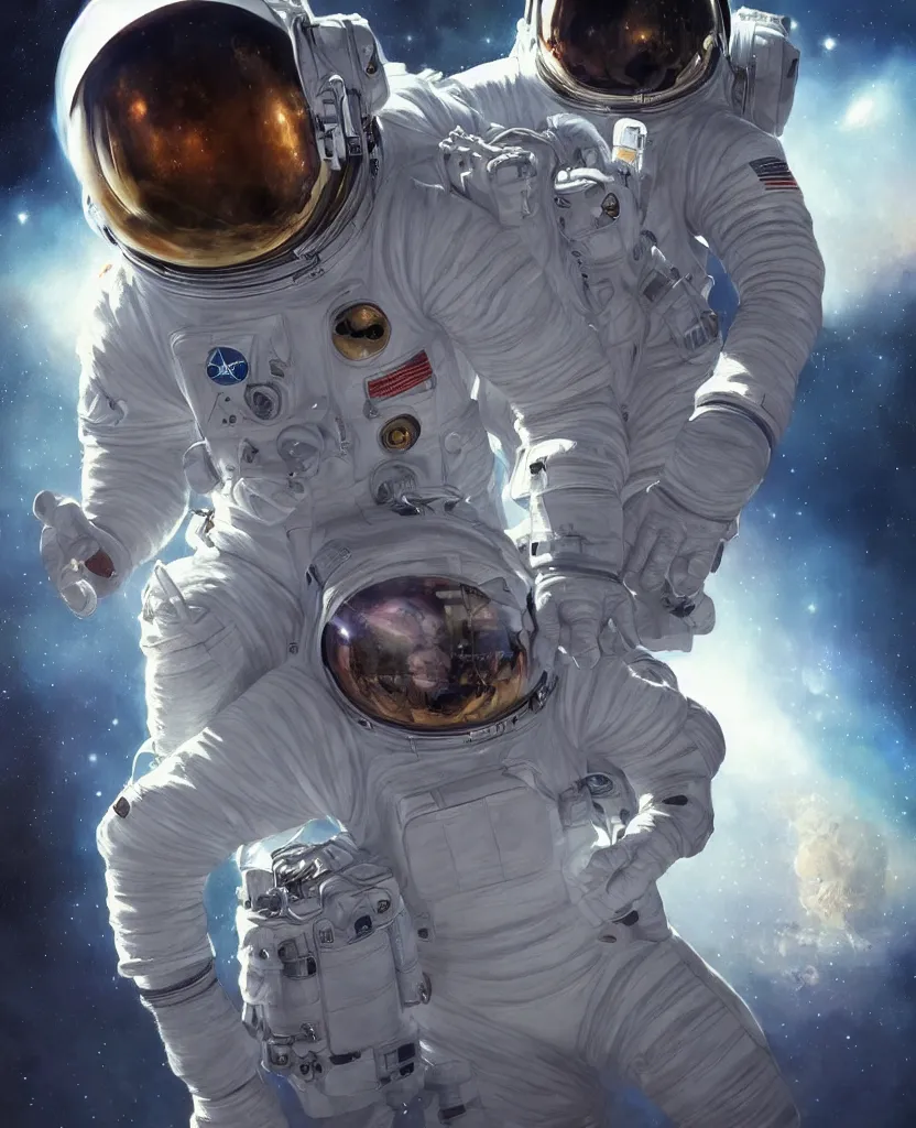 Prompt: realistic photography of an astronaut wearing an adidas space suit, deep focus, intricate, elegant, highly detailed, foggy, misterious, digital painting, artstation, concept art, matte, sharp focus, illustration, art by artgerm and greg rutkowski and alphonse mucha