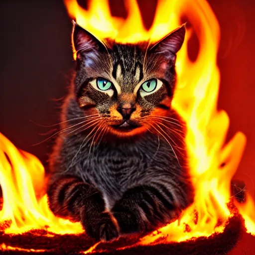 Image similar to burning cat