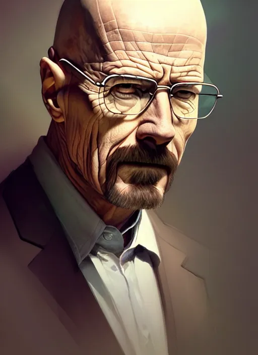 Image similar to ultra realistic illustration, handsome walter white. intricate, elegant, highly detailed, digital painting, artstation, concept art, smooth, sharp focus, illustration, art by artgerm and greg rutkowski and alphonse mucha and wlop