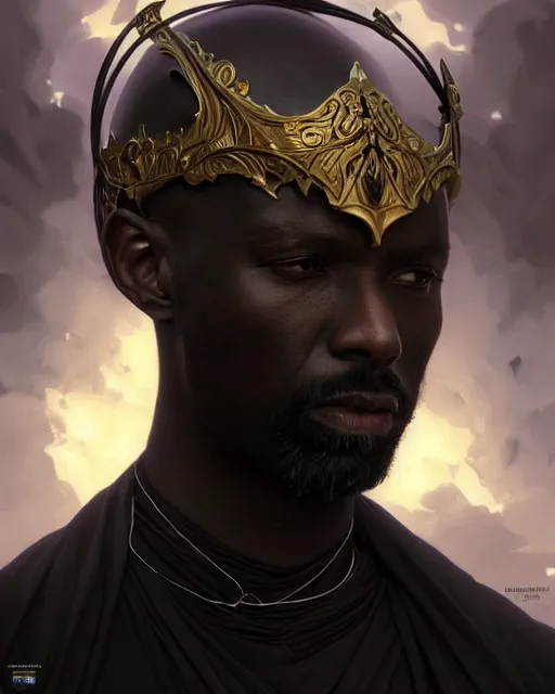 Prompt: realistic wide angle portrait of a dark bishop, heroic pose, beautiful face, full body, dramatic lighting, intricate, wild, highly detailed, digital painting, artstation, concept art, smooth, sharp focus, illustration, art by artgerm and greg rutkowski and alphonse mucha, footage from space camera