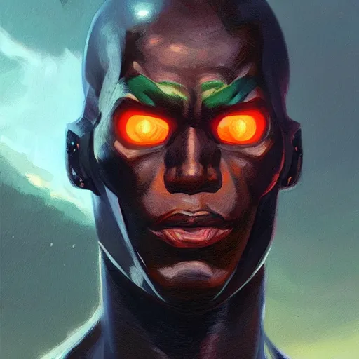 Image similar to martian manhunter portrait, dramatic light, lake background, 2 0 0 mm focal length, painted by stanley lau, painted by greg rutkowski, painted by stanley artgerm, digital art, trending on artstation