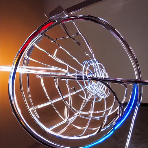 Prompt: chrome hoops lit by police lights, hyper detailed, cgi