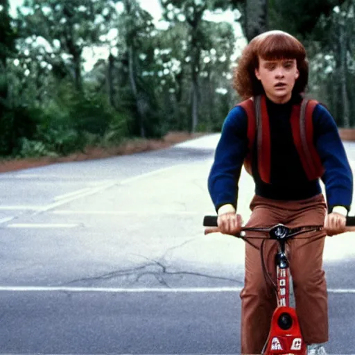 Image similar to arnold schwarzenegger as eleven, stranger things, 1 9 8 0 s, 8 k