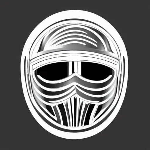 Prompt: knight helmet, vector, detailed, style of hydro74