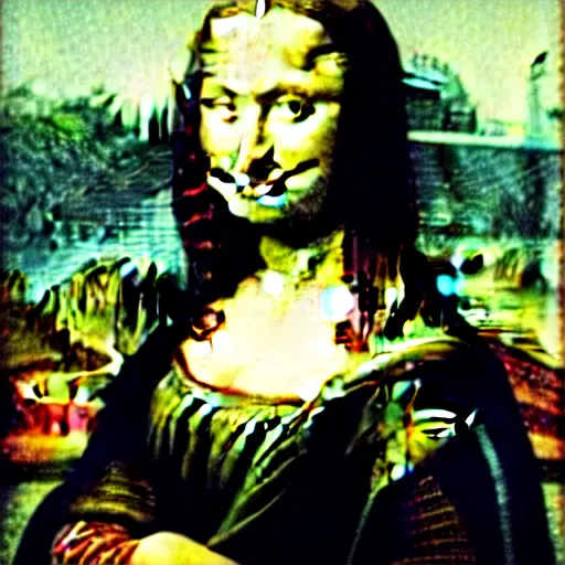 Image similar to the mona lisa painted by van gogh