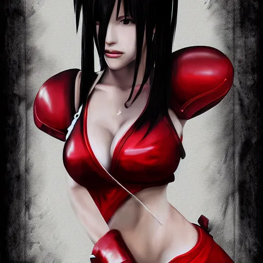 Image similar to digital art of tifa lockhart by logan cure