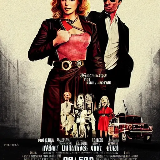 Image similar to the poster of the new movie to come from quentin tarantino