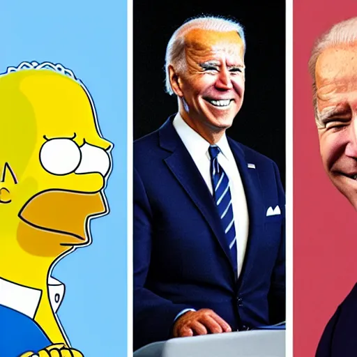 Prompt: Joe Biden as a character from the Simpsons