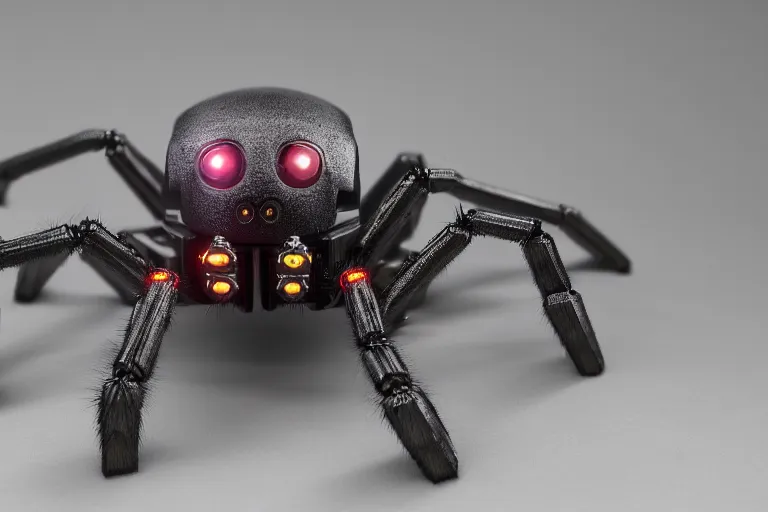 Prompt: sci fi spider bot, highly detailed, cinematic, dramatic lighting, 8 k