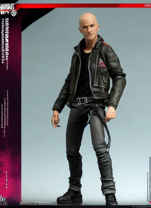 Prompt: a hot toys figure of cole macgrath ( from infamous ), figurine, detailed product photo