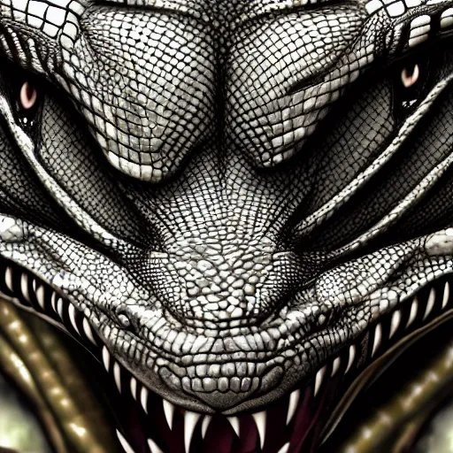 Image similar to lizardman, gray scales, anime, hd,