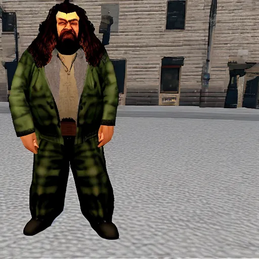 Image similar to ps 1 hagrid gun gta 3 npc