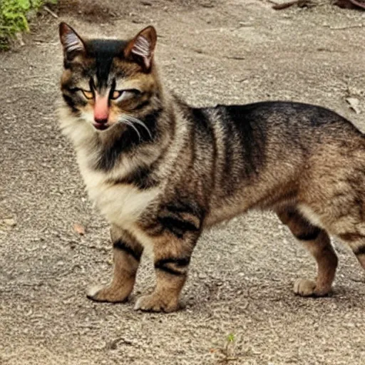 Image similar to new species that look mostly like a dog with some cat features