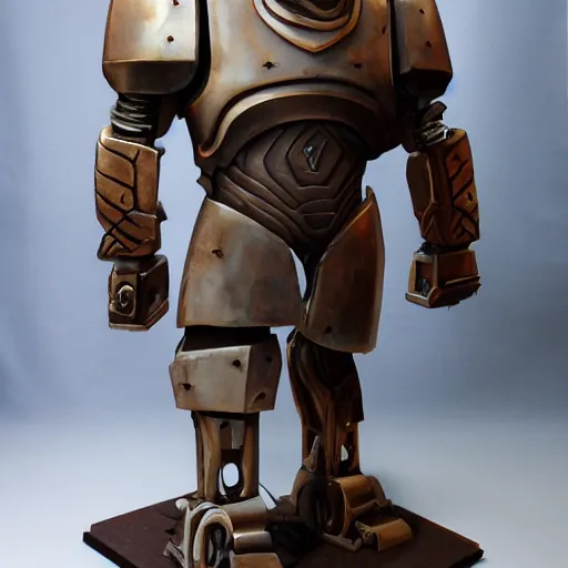 Image similar to tall bulky warforged made from stone that looks like karn from magic the gathering, full body portrait, protective stance, dungeons and dragons, fantasy, full body portrait, detailed, oil painting,