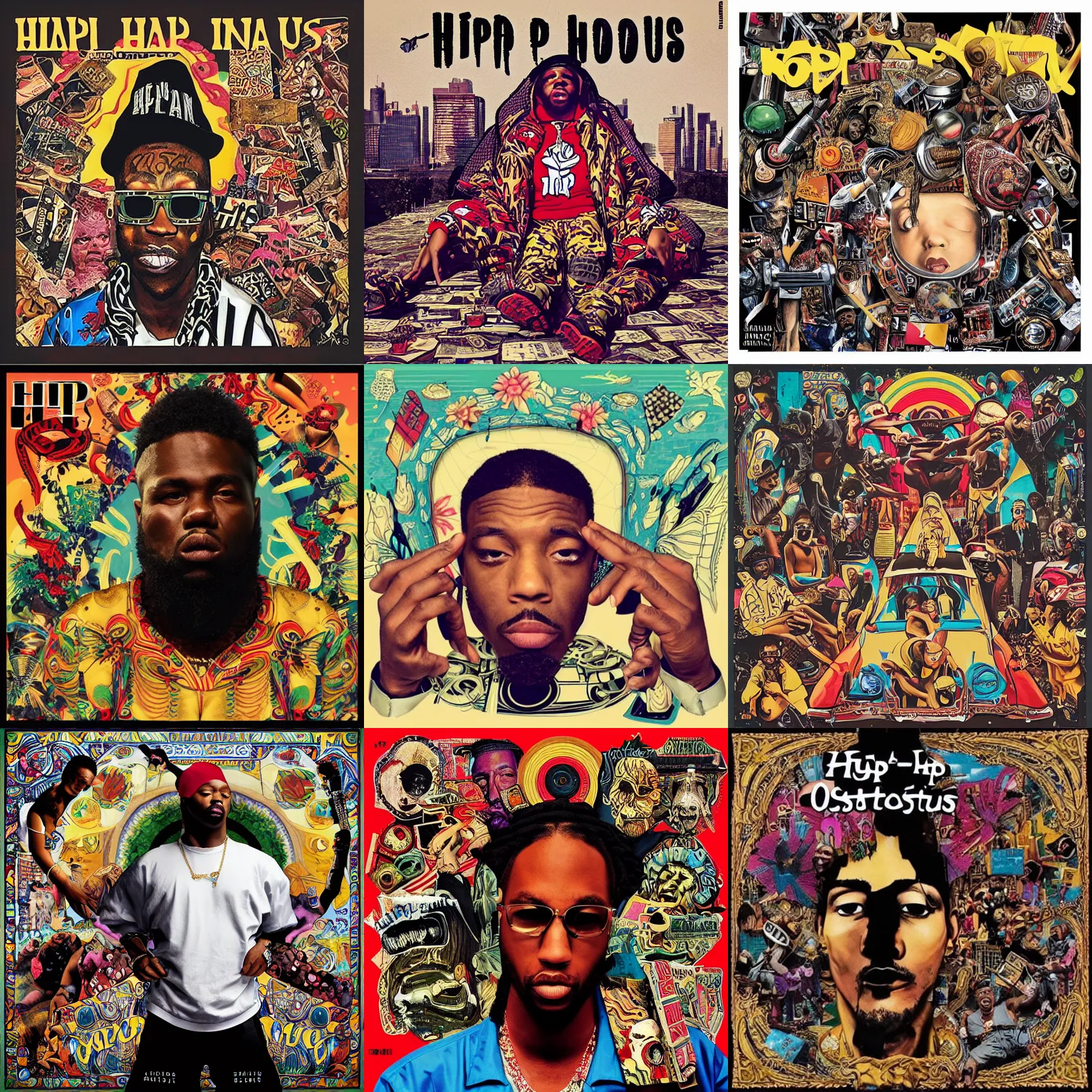 Prompt: hip - hop album art cover, ostentatious, absurd