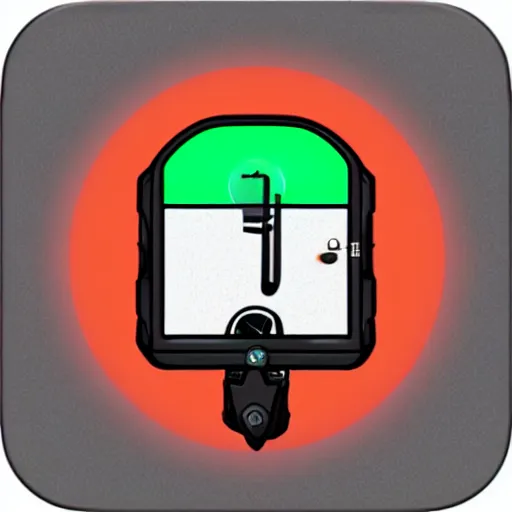 Prompt: An app icon that features a stylised flux capacitor from Back to the Future