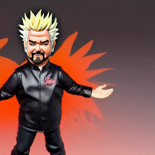 Image similar to Guy Fieri action figure, product photo, detailed, 4k