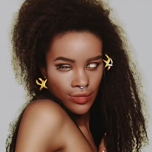 Image similar to bust with a golden piercing